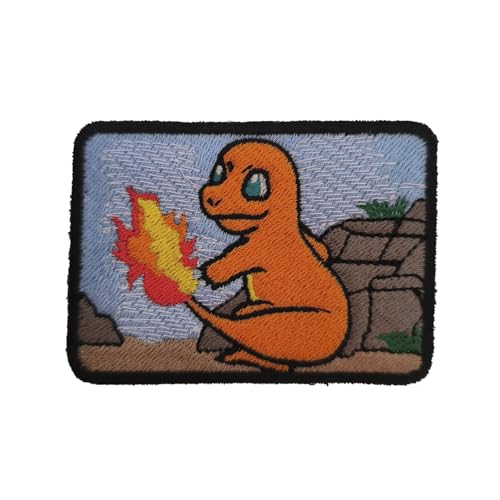 VALKYNEA Aufnäher, 100 % bestickt, inspiriert von Anime Fan Art/Poke Dragon/Patch Embroidery (zum Aufbügeln) von VALKYNEA