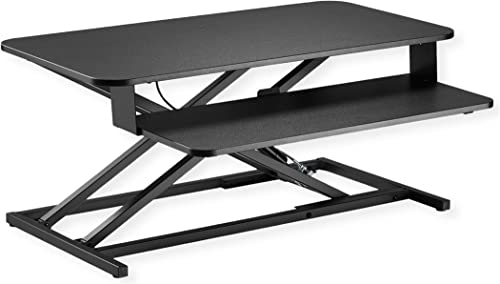 VALUE Höhenverstellbarer Schreibtischaufsatz, 800 x 400 mm, schwarz von VALUE