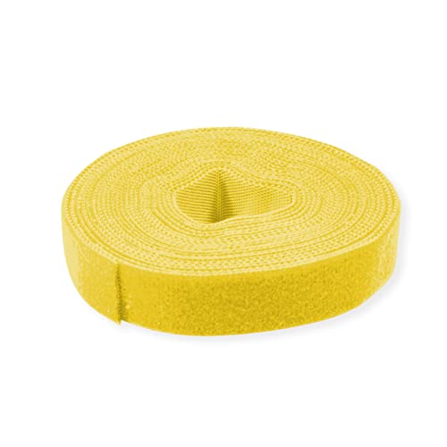 VALUE Klettband auf Rolle, 10mm, gelb, 25 m von VALUE