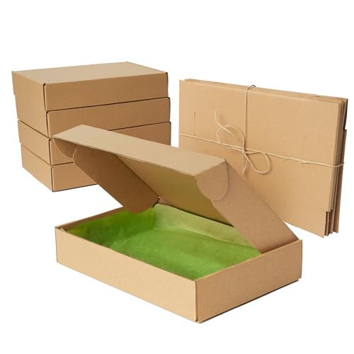 VAMAJOO 6Pcs Geschenkboxen aus Karton 15x15x5cm - Versandkarton - Maxibriefkarton + Geschenkpapier(6pcs)) von VAMAJOO