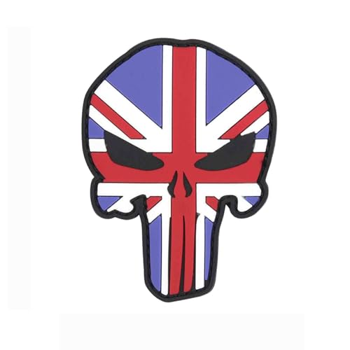 3D PATCH PUNISHER UNITED KINGDOM Großbritanien UK HAKENKLETT GUMMI PVC AUFNÄHER Für Taktische Kleidung Rucksack Baseballkappe Uniform Weste Hundegeschirr Emblem von VAN OS