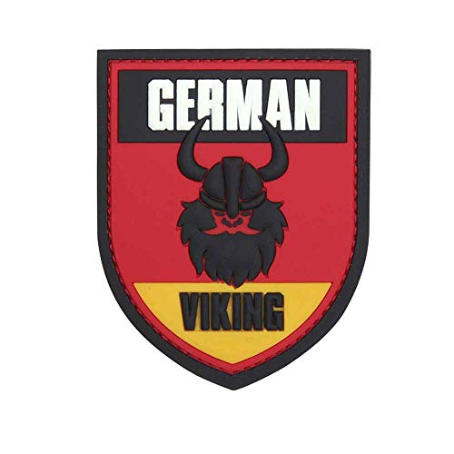 3D Patch German Viking Wikinger Deutschland BRD schwarz rot gold 9,9 x 8 cm Aufnäher Abzeichen von VAN OS