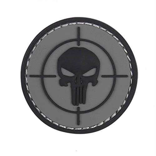 Emblem 3D PVC Patch Punisher Visier grau von VAN OS