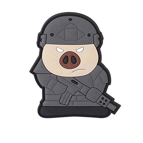 Emblem 3D Rubber Patch Tactical Schwein Abzeichen 8,8 x 6,8 cm von VAN OS