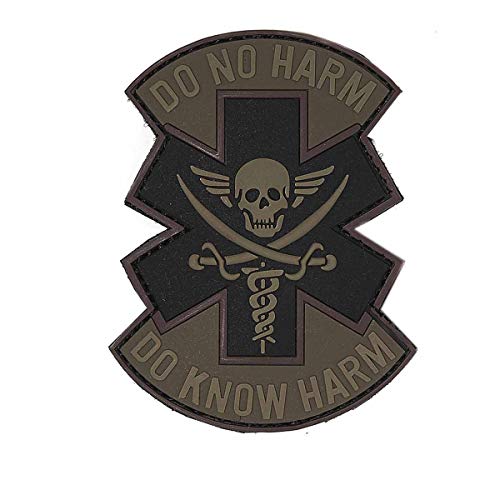 VAN OS Emblem 3D PVC DO NO HARM DO Know HARM braun/schwarz von VAN OS