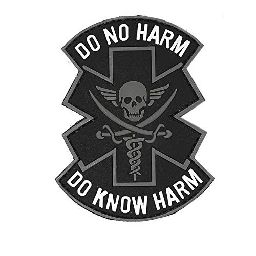 VAN OS Emblem 3D PVC DO NO HARM DO Know HARM schwarz von VAN OS