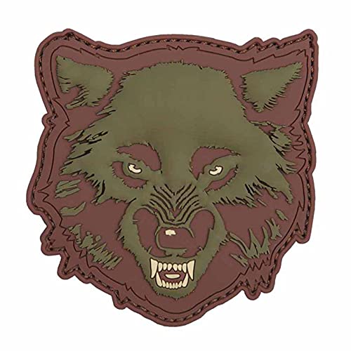 VAN OS Emblem 3D PVC Patch Wolf grün #9054 von VAN OS