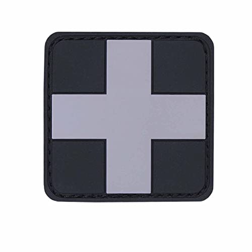 VAN OS Emblem 3D Rubber Patch Kreuz Klett Abzeichen Aufnäher grau von VAN OS