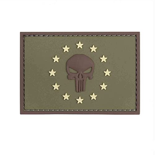 VAN OS Emblem 3D Rubber Patch Punisher EU grün von VAN OS