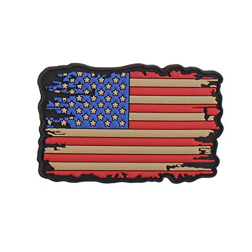 Emblem 3D Rubber Patch USA Vintage Flagge 5 x 7,8 cm Abzeichen von VAN OS