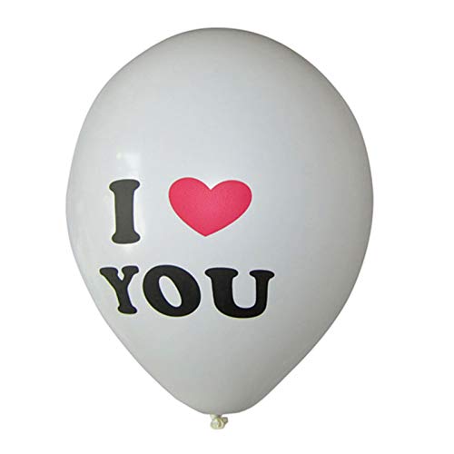 12 Zoll weißer Latexballon rund "I Love You" aufblasbarer Ballon für Hochzeit von VANKER