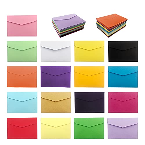 VANRA 170 Pack Mini Briefumschläge 17 Farben für Geschenkkartenumschläge, Karteikarten, Indexkarten, Visitenkartenumschläge(8.2 x 11.5cm) von VANRA