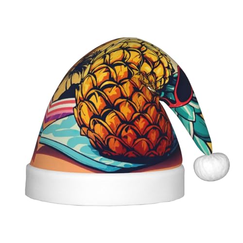 VANTUT Ananas-Frucht-Sonnenbrille, Sand, Strand, Weihnachtsmütze, Weihnachtsmannmütze, Weihnachtsmütze für Jugendliche, Uni, Weihnachtsferienbedarf von VANTUT