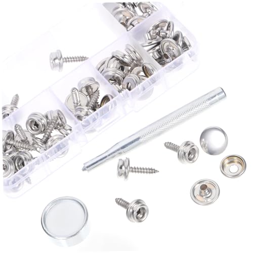 VANZACK 1 Satz Canvas-snap-kit Schnappwerkzeuge Schnappt Druckknöpfe Für Stoff Lätzchen Schnullerclip Werkzeugkasten Marine-schnappschüsse Fixer Bettdecke Bausatz Auto Edelstahl 304 Silver von VANZACK