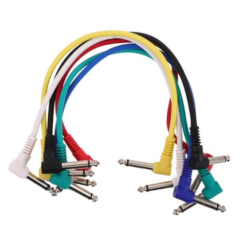 VANZACK 6Stücke Gitarren Patchkabel Flexible Audiokabel für Effektpedale Hochwertige Signalübertragung Kompatibel mit Gitarren und Verstärkern Stilvolles Design Robust VANZACK 6Stücke Gitarren Patchkabel Flexible Audiokabel für Effektpedale Hochwertige Signalübertragung Kompatibel mit Gitarren und Verstärkern Stilvolles Design Robust von VANZACK