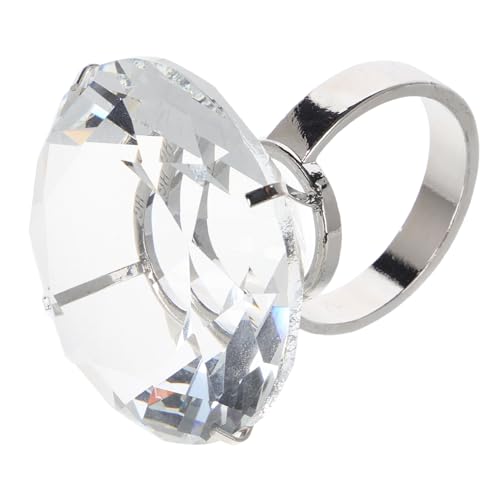VANZACK Glitzernder Glasring Dekoration Für Hochzeiten Verlobungen Und Partys Großer Transparenter Ring Als Requisite Für Unvergessliche Jubiläen von VANZACK