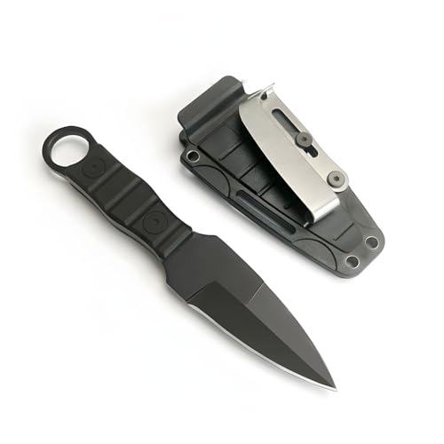 VARKAGE Messer Outdoor, 16 cm Edc Messer, Tragbar Edelstahl Gürtelmesser mit Scheide für Outdoor Survival Selbstverteidigung von VARKAGE