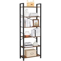 VASAGLE Bücherregal braun, schwarz 66,0 x 30,0 x 186,0 cm von VASAGLE