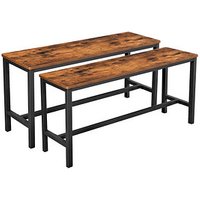 VASAGLE Sitzbänke KTB33X braun Holz 108,0 cm, 2 St. von VASAGLE