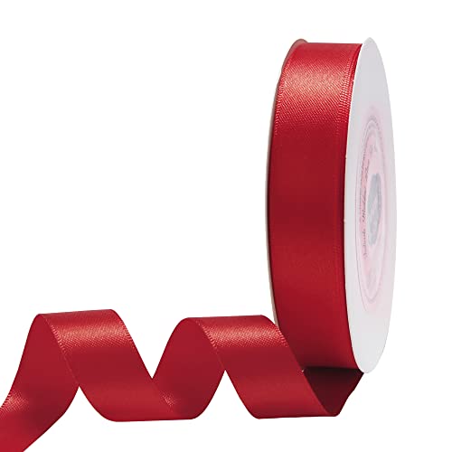 VATIN 25 Meter Satinband Rot 16MM Schleifenband Band geschenkband Dekoband satinband von VATIN