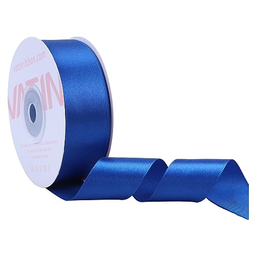 VATIN 25 Meter Satinband Blau 25MM Einseitiges Farbband Schleifenband Band geschenkband Dekoband satinband von VATIN