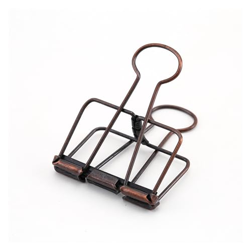 Büroklammern, Büroklammern Lesezeichen Büroklammern Papier 8 Farben 3 Größen 1 Stück Farben Gold Splitter Rose Grün Lila Binder Clips Groß Mittel Klein Büro Arbeitszimmer Binder Clips(Bronze L) von VAYEODEYU