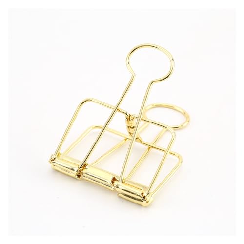 Büroklammern, Büroklammern Lesezeichen Büroklammern Papier 8 Farben 3 Größen 1 Stück Farben Gold Splitter Rose Grün Lila Binder Clips Groß Mittel Klein Büro Arbeitszimmer Binder Clips(Gold L) von VAYEODEYU