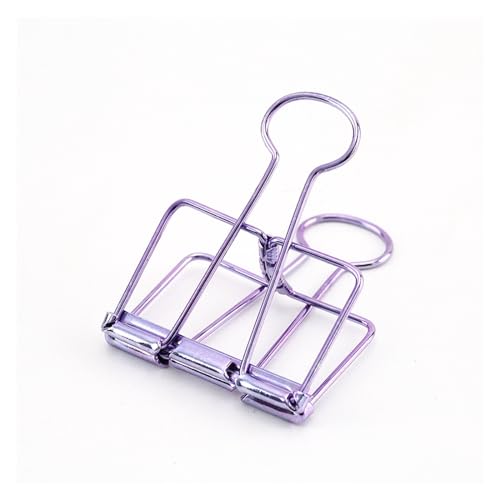 Büroklammern, Büroklammern Lesezeichen Büroklammern Papier 8 Farben 3 Größen 1 Stück Farben Gold Splitter Rose Grün Lila Binder Clips Groß Mittel Klein Büro Arbeitszimmer Binder Clips(Purple L) von VAYEODEYU