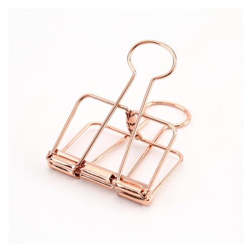 Büroklammern, Büroklammern Lesezeichen Büroklammern Papier 8 Farben 3 Größen 1 Stück Farben Gold Splitter Rose Grün Lila Binder Clips Groß Mittel Klein Büro Arbeitszimmer Binder Clips(Rose L) von VAYEODEYU