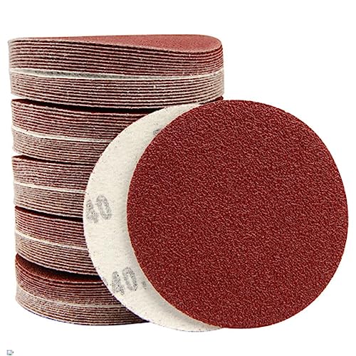 Schleifscheiben, 100PCS Beflockung Schleifpapier 4” 100mm Scheibe Trockenschleifpapier Klett-Schleifpapier 40-2000 Körnung Winkelschleifer for Polieren Schleifmaschine(120grit) von VAYEODEYU