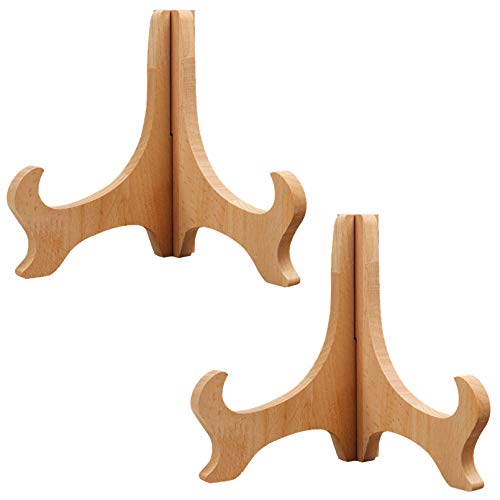 VAYEODEYU Tellerhalter Ständer, Teller Display Stand Tellerständer aus Holz zur Präsentation, Tellerhalter aus Buchenholz, Tellerständer for die Heimdekoration, Teekuchen(3inch) von VAYEODEYU