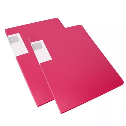 Zeige den Buchordner, Sichtbuch-Ordner, 2 Stück, A3-Projekt-Anzeigemappen, Sichtbuch mit 20 durchsichtigen Taschen, Präsentationsmappen, Dokumentenordner-Organizer(Pink) von VAYEODEYU