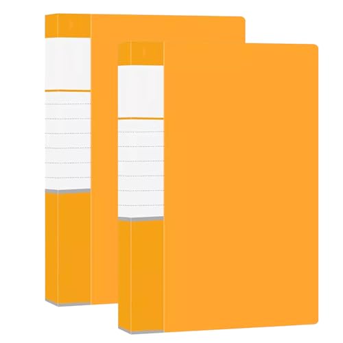 Zeige den Buchordner, Sichtbuch-Ordner, 2 Stück, A4 Sichtbuch-Ordner, A4-Taschen, Buch-Dokumentenordner(Orange) von VAYEODEYU