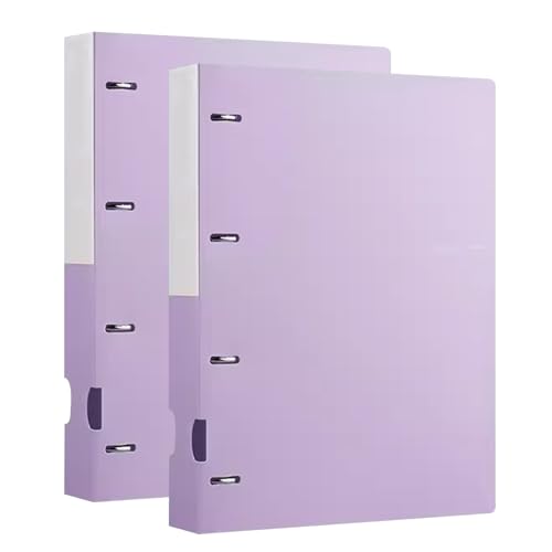 Zeige den Buchordner, Sichtbuch-Ordner, A4-Datei-Ringbuch, 2 Stück Sichtbuch-Ordner, 100 Blatt Kapazität, Taschen, Buch-Dokumentenordner(Purple) von VAYEODEYU