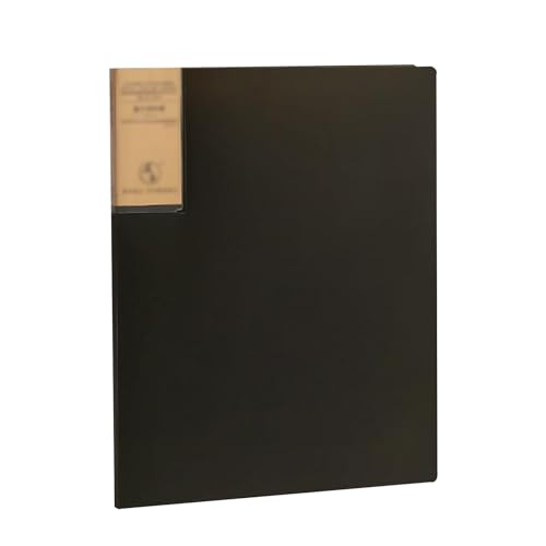 Zeige den Buchordner, Sichtbuch-Ordner, Portfolio-Ordner, Datei, Präsentationsbuch, Dokumentenordner, Sichtseiten-Dokumenten-Organizer, 80 Klarsichthüllen(Black) von VAYEODEYU