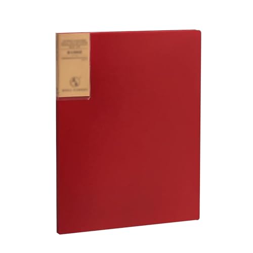 Zeige den Buchordner, Sichtbuch-Ordner, Portfolio-Ordner, Datei, Präsentationsbuch, Dokumentenordner, Sichtseiten-Dokumenten-Organizer, 80 Klarsichthüllen(Red) von VAYEODEYU