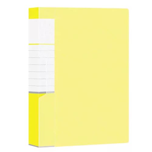 Zeige den Buchordner, Sichtbuchmappe, 80 Fächer, Sichtbuch, A4-Präsentationsmappe, Projektmappe, Sichtmappe mit Klarsichtbox, Dokumentenmappen(Yellow) von VAYEODEYU