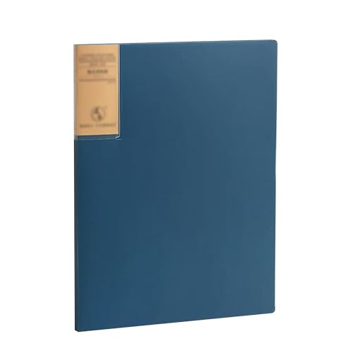 Zeige den Buchordner, Sichtbuchmappe, Präsentationsmappe mit 100 Taschen, Ordner A4, Sichtseitendokument-Organizer, Sichtdokument for das Schulbüro(Blue) von VAYEODEYU