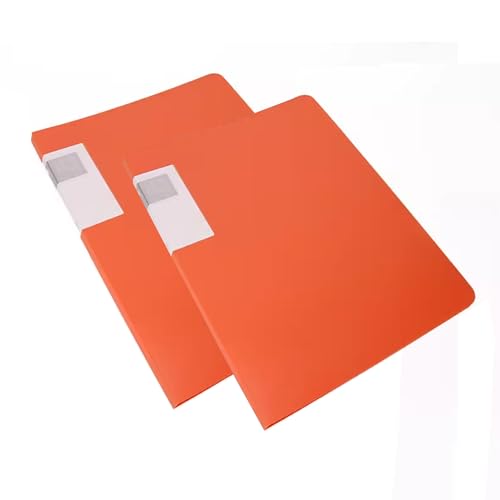 Zeige den Buchordner, Sichtbuchmappe A3 Sichtbuchmappe, Präsentationsmappe mit 40 Taschen, 2 Stück A3 Projektmappe Dokumenten-Organizer(Orange) von VAYEODEYU