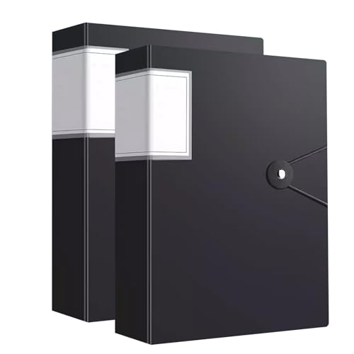 Zeige den Buchordner, Sichtbuchmappe A4, 2 Stück, Präsentationsbuch mit durchsichtigen Taschen, Präsentationsmappe mit durchsichtigen Taschen, Portfolio-Aktenordner(Black) von VAYEODEYU