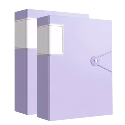 Zeige den Buchordner, Sichtbuchmappe A4, 2 Stück, Präsentationsbuch mit durchsichtigen Taschen, Präsentationsmappe mit durchsichtigen Taschen, Portfolio-Aktenordner(Purple) von VAYEODEYU