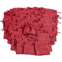 VBS Jutebeutel "9,7 x 12 cm", 100 Stück von Rot