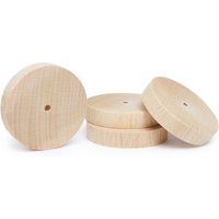 VBS Holzscheiben/Räder, Ø 50 x 10 mm, 4 Stück von Beige