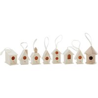 VBS Deko-Vogelhäuser "Minis", 8erSet von Beige