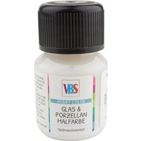 VBS Glas- & Porzellanmalfarbe, 30 ml - Weiß von VBS