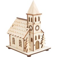 VBS Holzbausatz "Kirche" inkl. LED von Beige