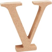 VBS MDF Buchstaben - Buchstabe "V" von Braun