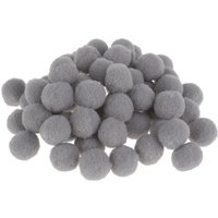 VBS Pompons, 15 mm, 60 Stück - Grau von Grau