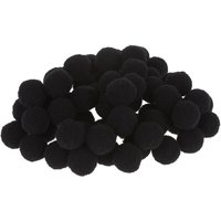 VBS Pompons, 15 mm, 60 Stück - Schwarz von Schwarz