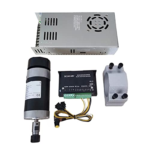 CNC-Spindelmotor-Kit, 500W Hochgeschwindigkeits -bürstenloser Spindelmotor -Schaltnetz -Stromversorgungs -Stepper -Motor -Treiber 5 5mm Klemmhalterung ER11 Collet Chuck für DIY-Gravur, CNC-Gravur, CNC von VCHICS